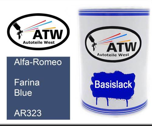 Alfa-Romeo, Farina Blue, AR323: 500ml Lackdose, von ATW Autoteile West.